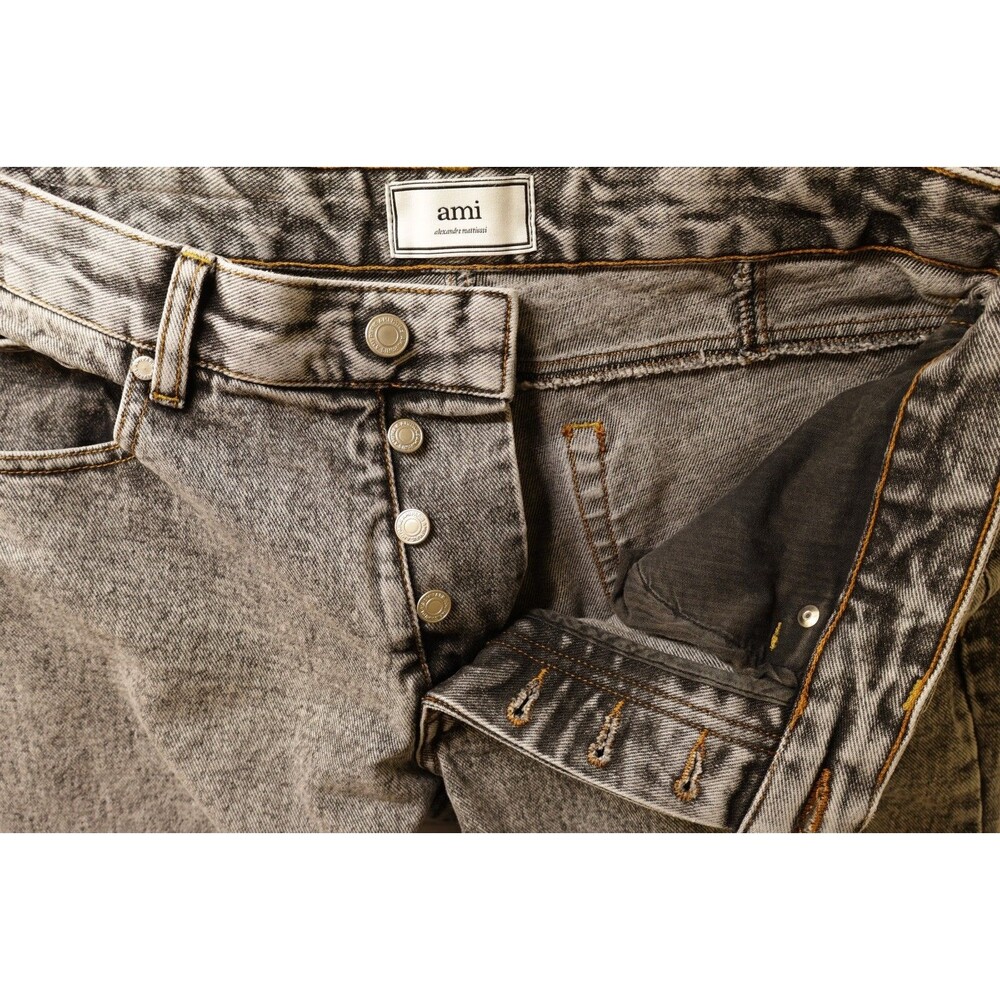 AMI Paris Faded Grey Acid Wash Denim Jeans Mens Size 31 NWOT 100% Cotton Luxury - Picture 5 of 15